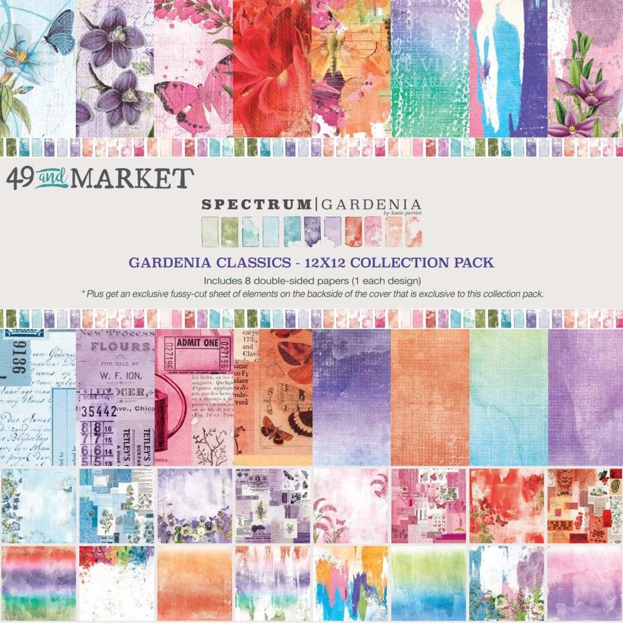 49 and  Market Spectrum Gardenia 12x12 Classic Collection Pack